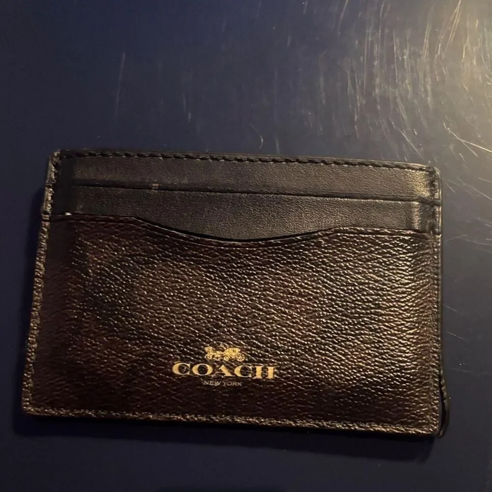 Coach Men's Black and Brown Wallet-purses